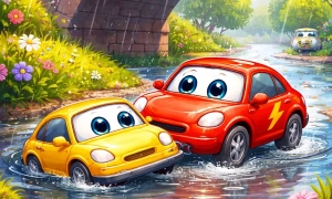 Казка про сміливу машинку Блискавку